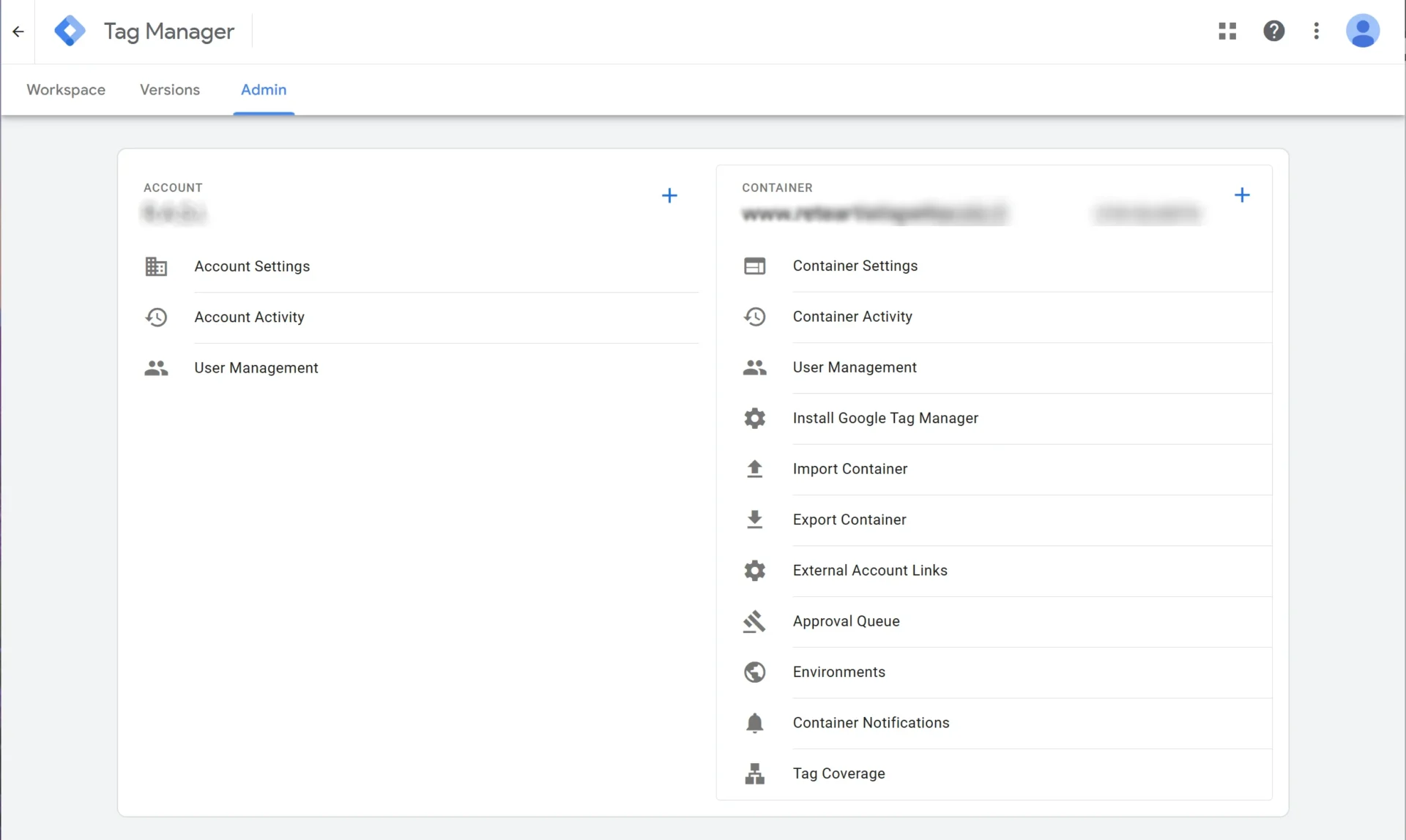 2 googletagmanager admin container