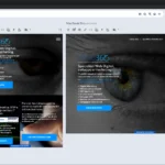 Schernata di utilizzo strumento Responsively App su sito web ITLab360. I 3 schermi mostrano il sito su differenti devices (desktop, tablet e mobile)